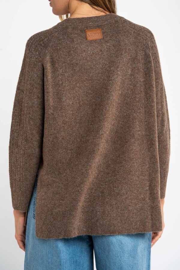 Sweater Texturado Marrón