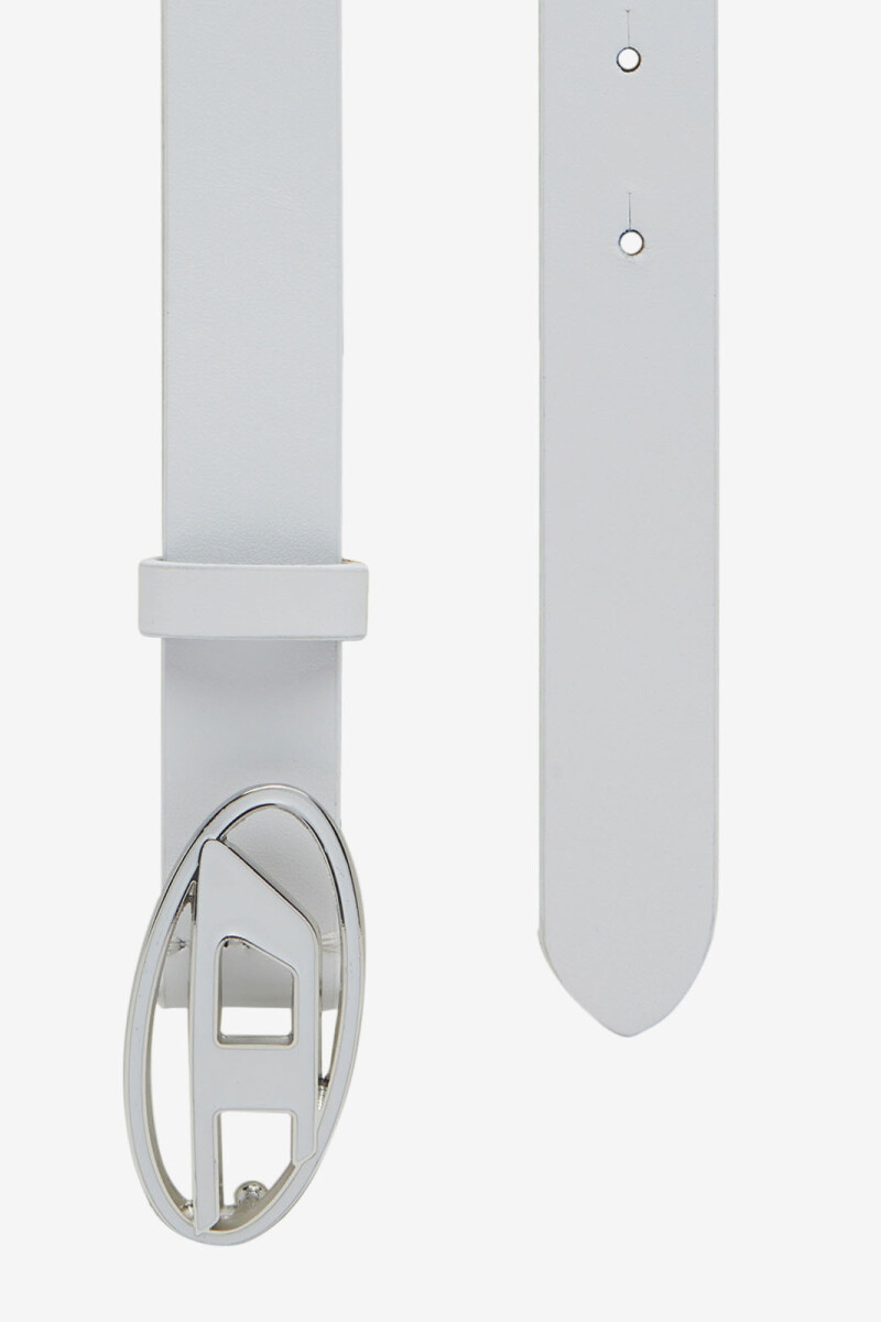 CINTURON D LOGO B-1DR Blanco