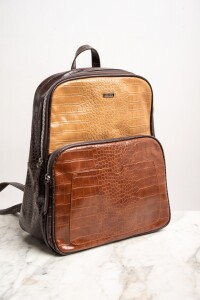 Mochila Maxi Combinada Marrón