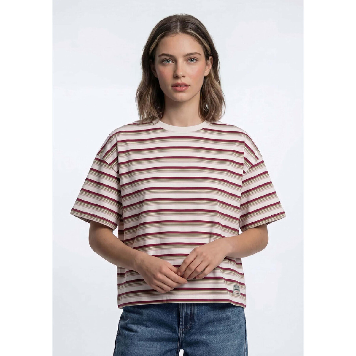 CAMISETA MM - OFF WHITE, VINHO E VERDE 