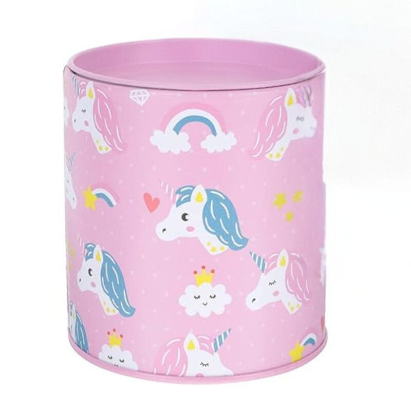 Alcancia Diseño Unicornios Rosado