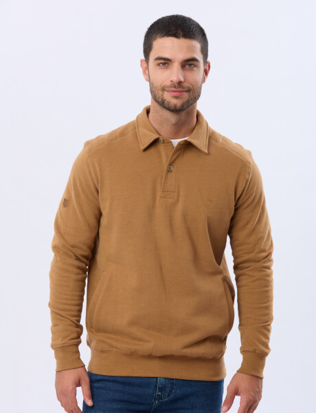 BUZO POLO DE FELPA Mostaza