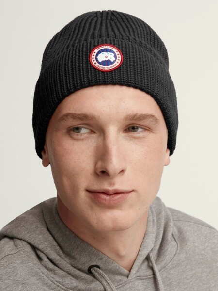 Canada Goose- Gorro tejido de lana Negro