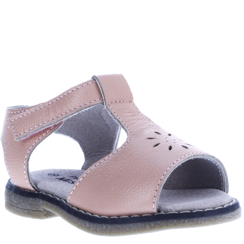 Sandalias de Niña MINI Miss Carol GRACE con velcro y calado Rosado