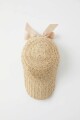 Cap rafia beige