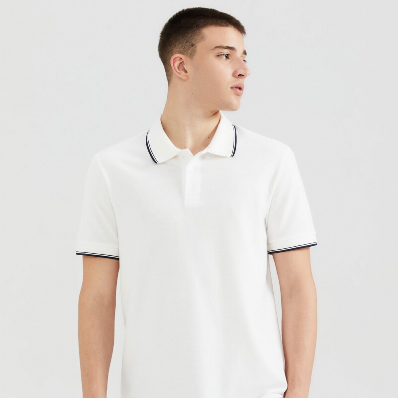 CAMISA POLO MM MASC OFF WHITE