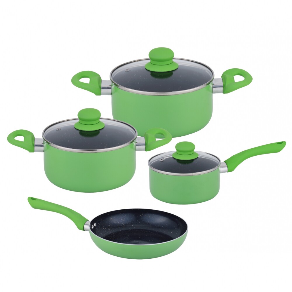 Batería de cocina - 7 piezas - Verde Batería de cocina - 7 piezas - Verde