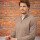 Sweater Half Zipper Cashmere Dark Camel