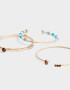 Pulseras Rígidas Sets Piedra Pulseras Rígidas Set X3 Con Piedra - Dorado