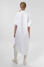 Island Linen Midi Dress Blanco