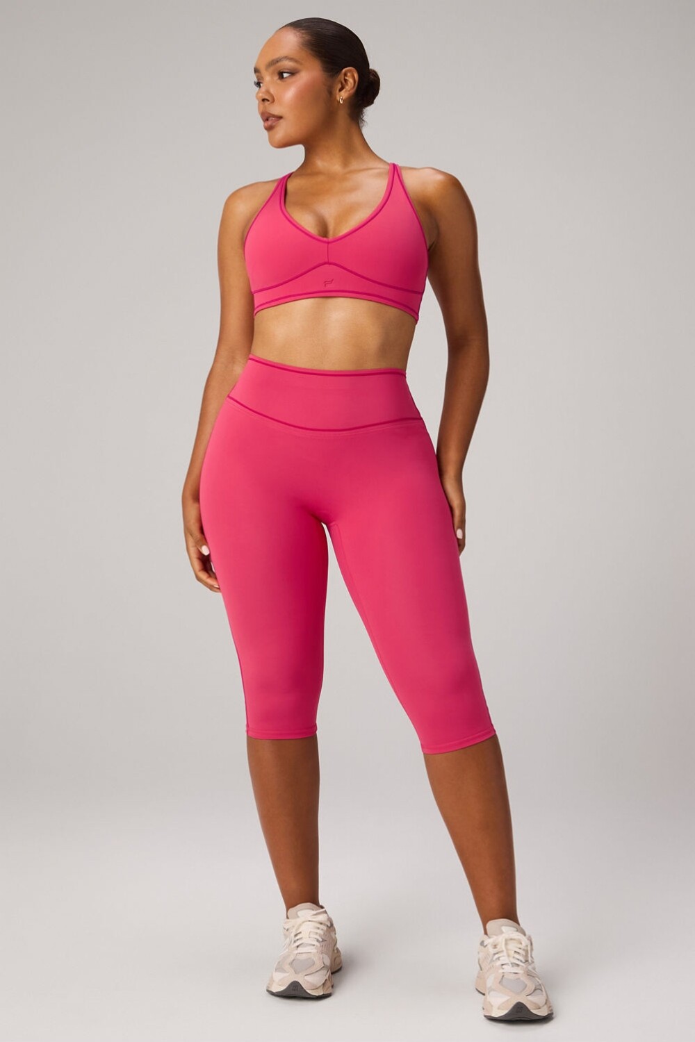 Legging The No-Seam Pureluxe Tlc High-Waisted Capri Mujer Berrylicious/Lush Berry