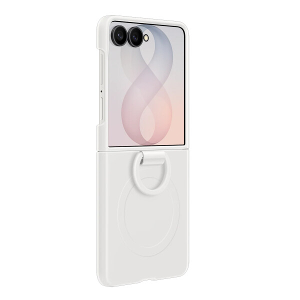 Funda Magnética De Silicona Con Anillo Para Samsung Galaxy Z Flip8 TRANSPARENTE