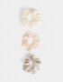 Skunzies Set por 3 Set De Scrunchies - Blanco Crudo