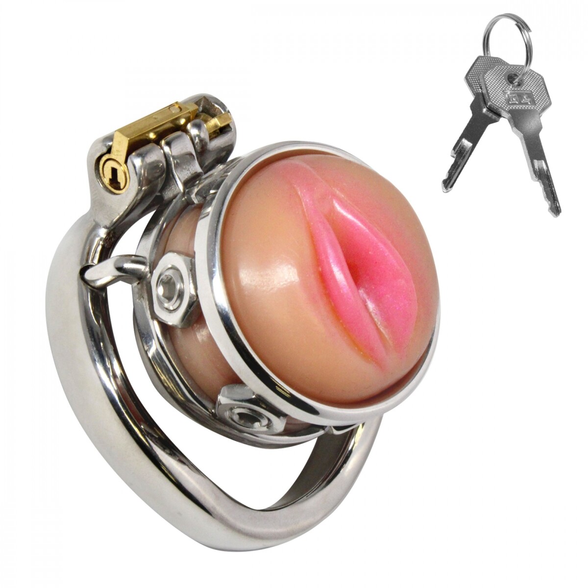 Dispositivo de Castidad Masculina con Vulva de Silicona Pussy Boy 