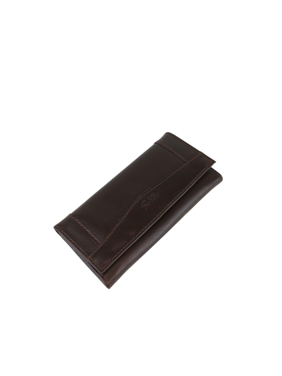 Billetera clasica con marco - Marron 