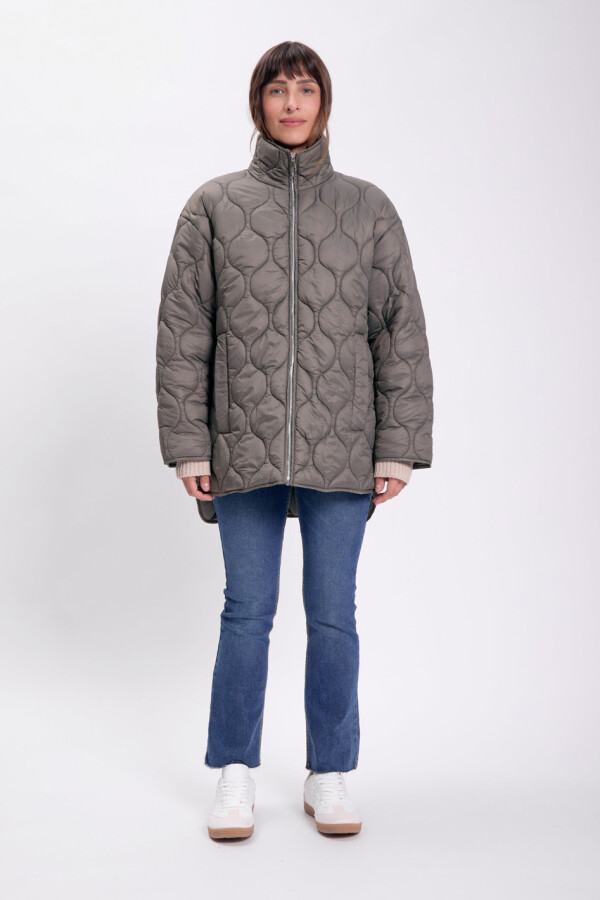 Campera capitoneada Verde