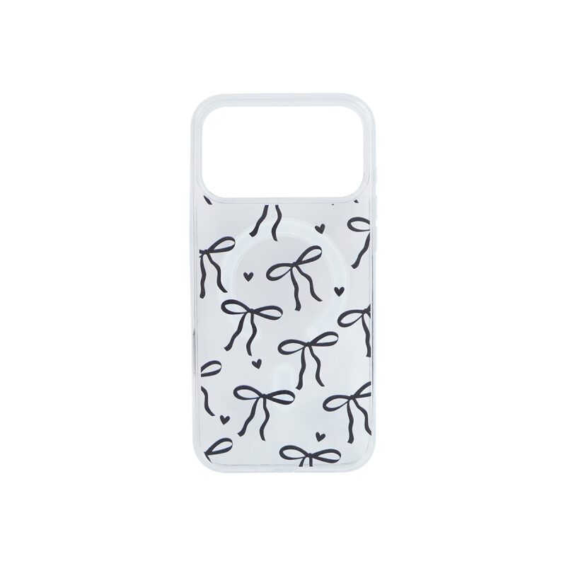 Protector para iPhone 17 Pro transparente diseño moñas Protector Para Iphone 17 Pro Transparente Diseño Moñas