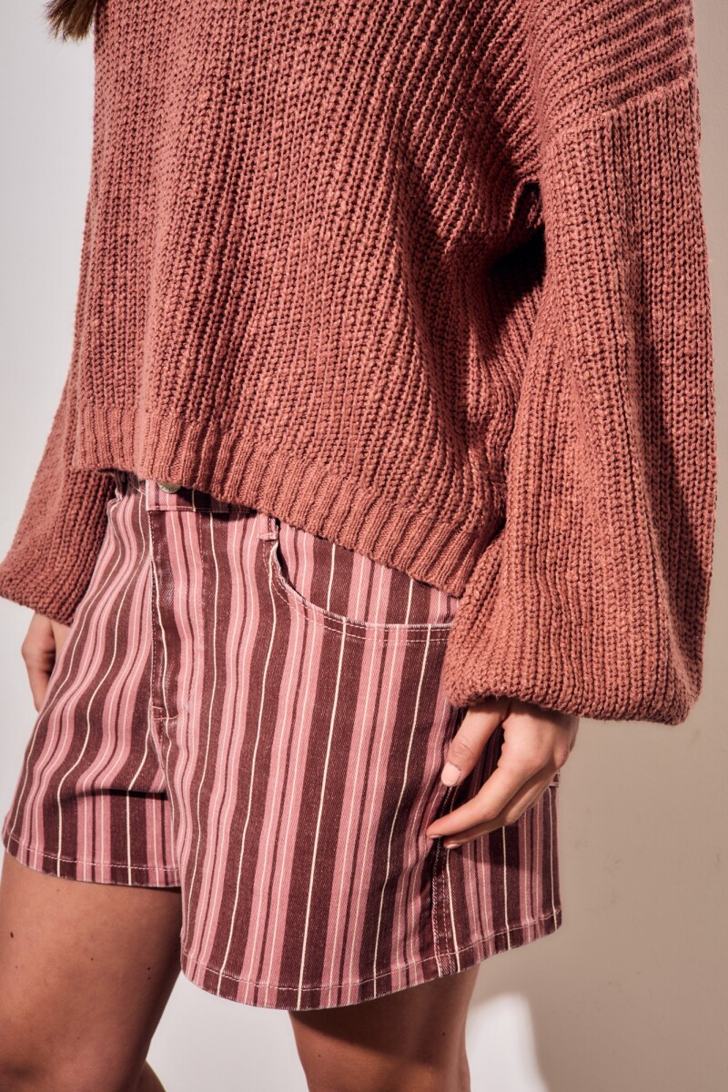 Sweater Bouclé Texturado Terracota