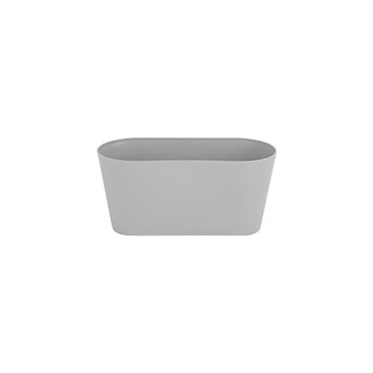 MACETA JARDINERA RECTANGULAR MACCHIA 32CM GRIS