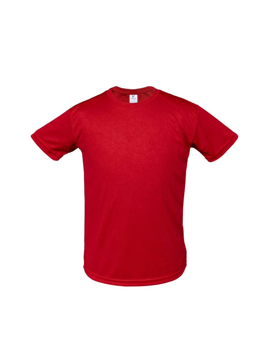 Camiseta a la base dry fit de niño - Rojo 