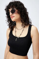 Top Unno Piece of Cake Elastizado S/M Negro