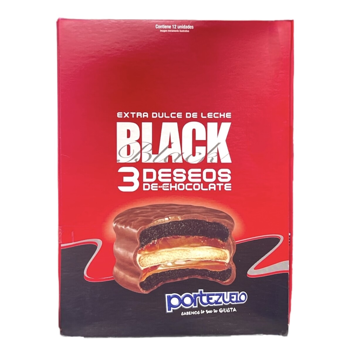Alfajor Portezuelo Black Triple x 12 - Black 3 Deseos de Chocolate 