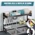 Escurridor Seca Platos Ajustable Regulable 65 a 95 cm Rack Acero Vajilla Ancho IMBACK Color Negro SPL015 Escurridor Seca Platos Ajustable Regulable 65 a 95 cm Rack Acero Vajilla Ancho IMBACK Color Negro SPL015