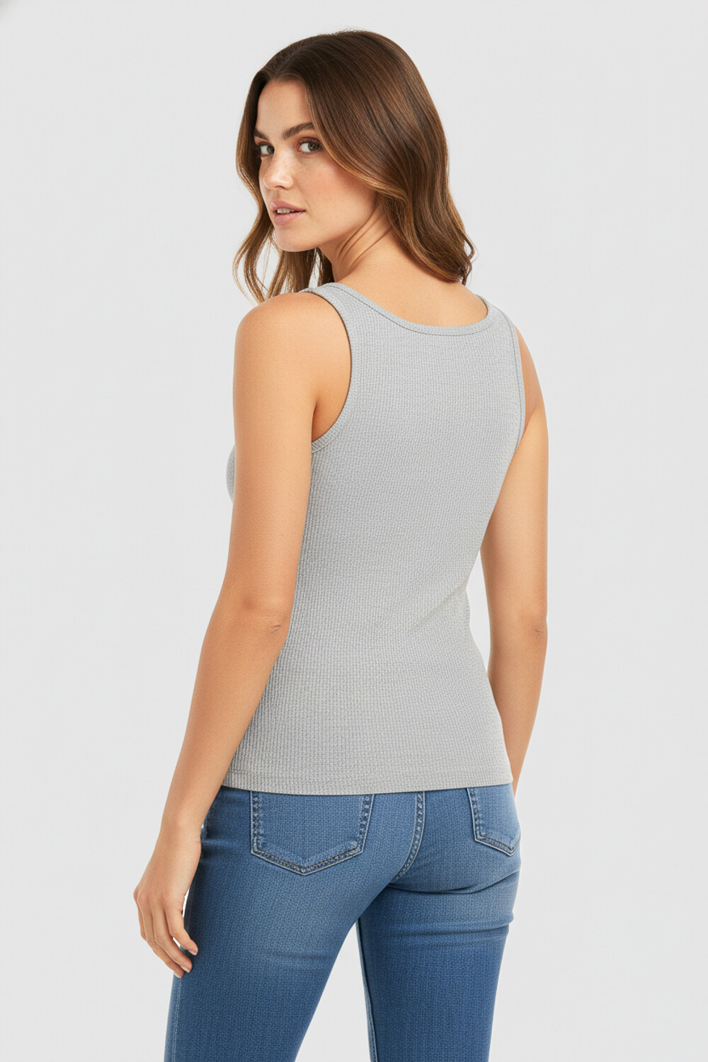 Musculosa Tache Gris Melange Medio