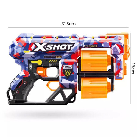 Pistola XShot Skins Dread Lanza C/ 12 Dardos Zuru Azul