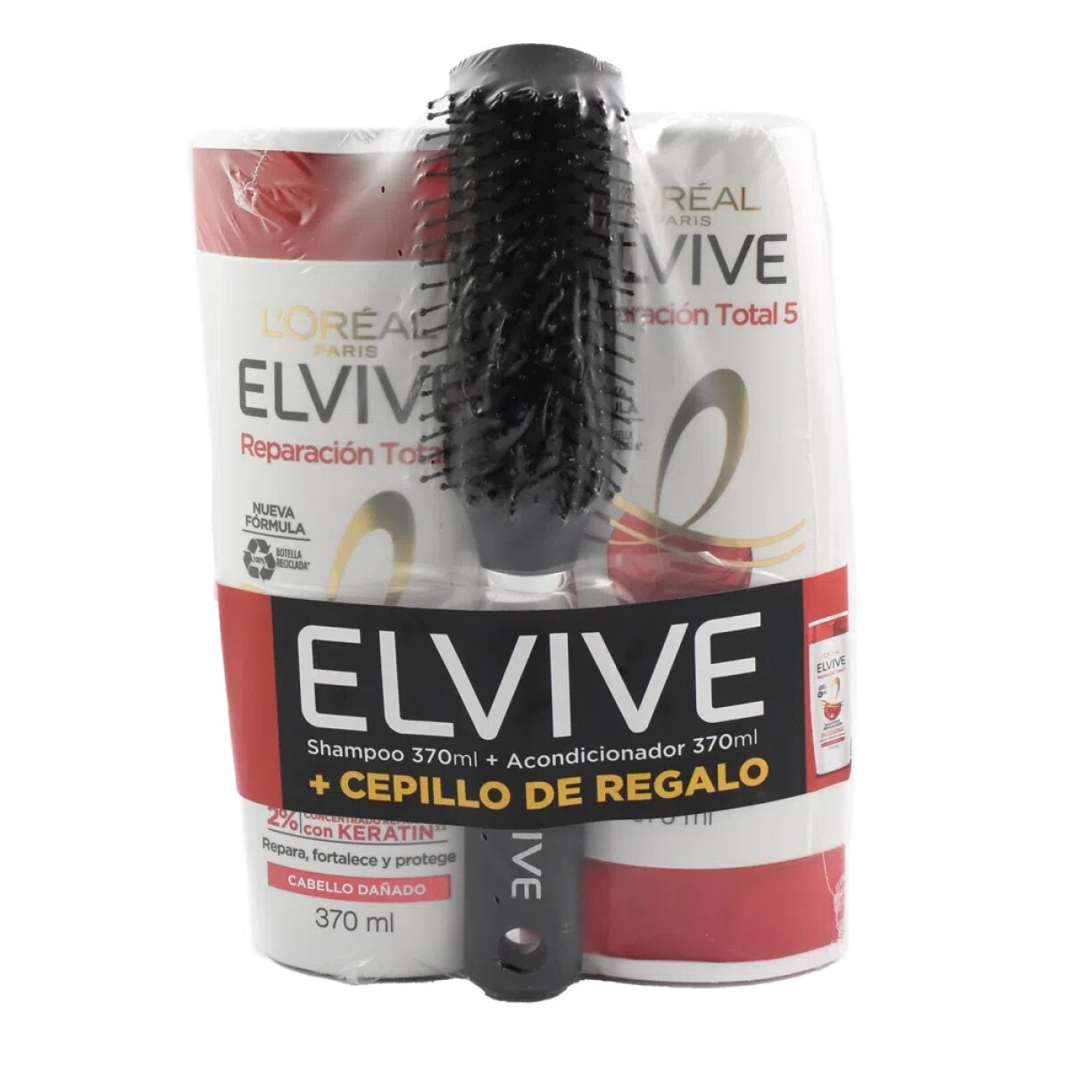 Shampoo Elvive 370ml Rt5 + Aco. 370ml + Cepillo 