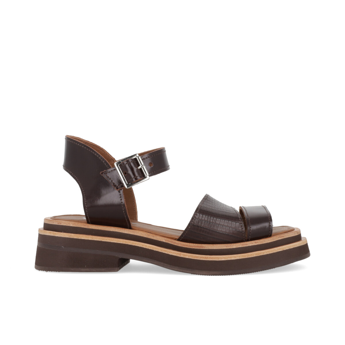 SANDALIAS VENET - CUERO MALDIVA - MARRON 