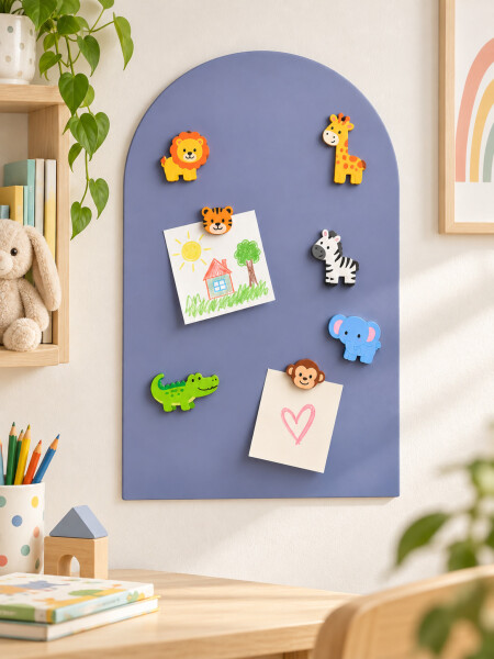 PIZARRA MAGNETICA PARA PARED AZUL.