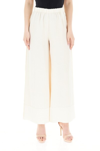 Pantalón ancho Manteca