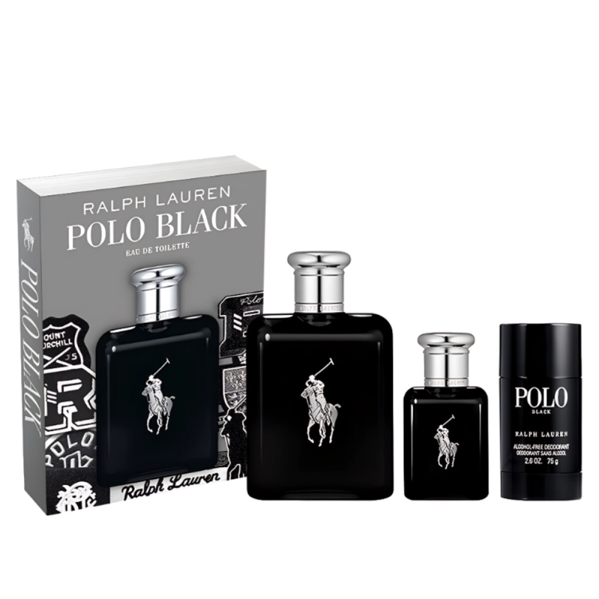 Cofre Ralph Lauren Perfume Polo Black 125ml EDT+ 40ml + Desodorante 