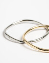 Pulseras Rígidas Sets Metal Set De Pulseras Rígidas Biplating - Dorado