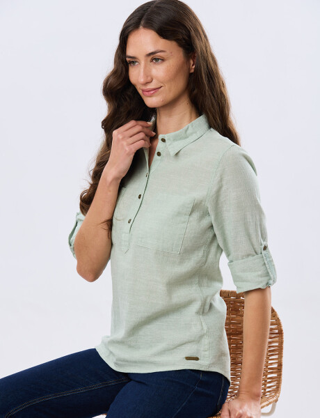 CAMISA DE LINO Menta