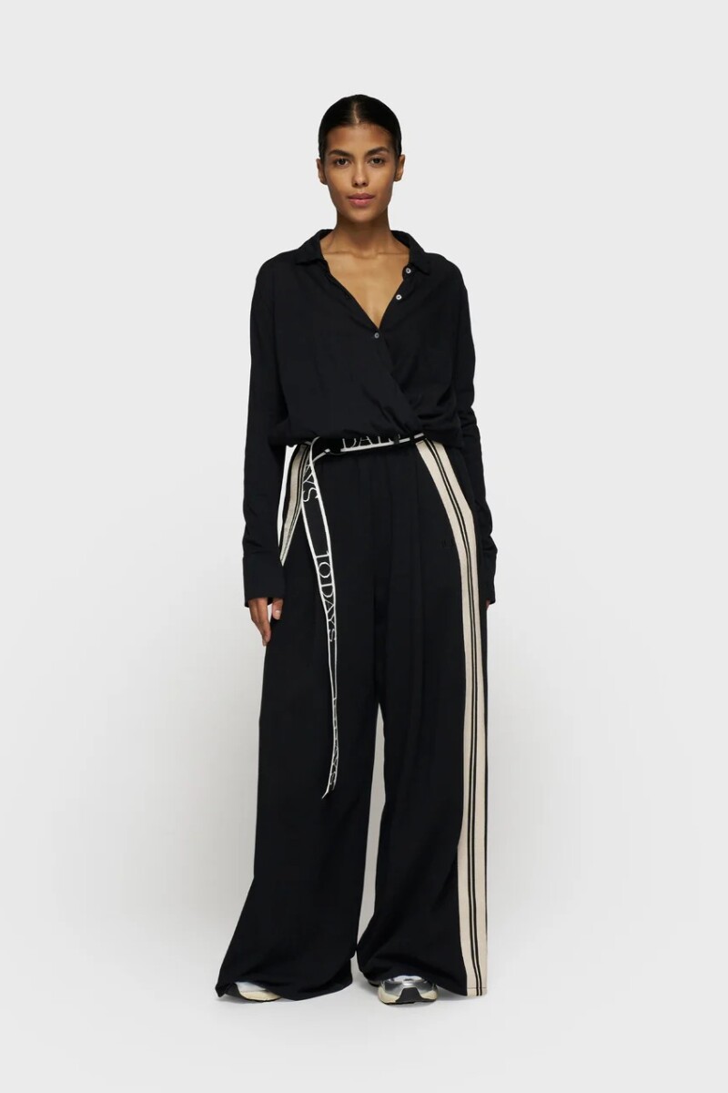 WIDE PANTS TAPE Negro