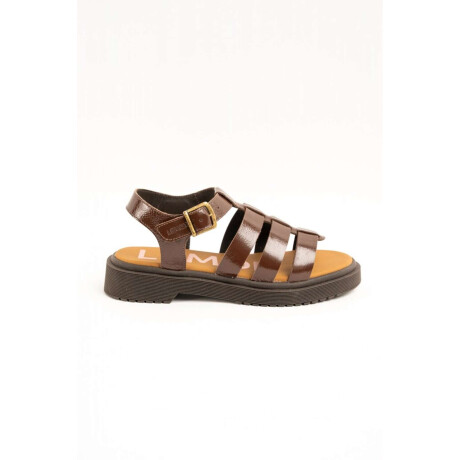 Sandalias Cangrejeras De Cuero Chocolate