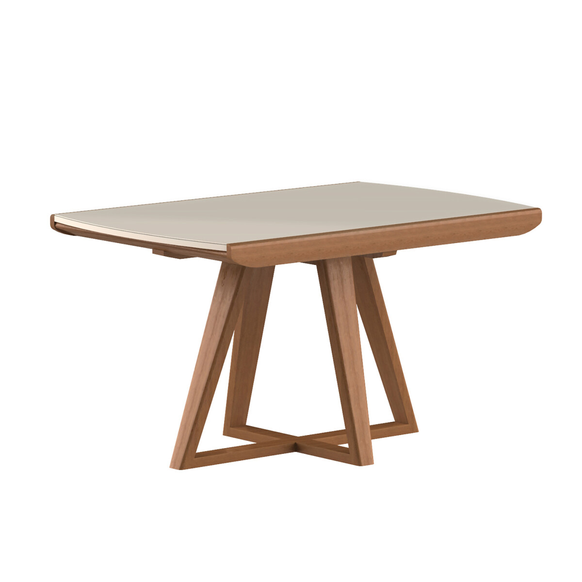 MESA EXTENSIBLE - MADERA-Y-VIDRIO MARRON CECILIA 