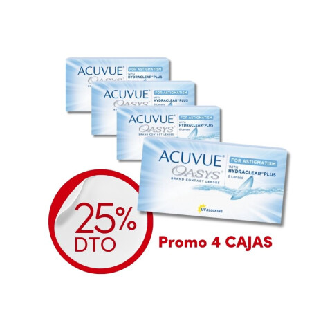 Acuvue Oasys Tórico - PROMO 4 Cajas Acuvue Oasys Tórico - Promo 4 Cajas