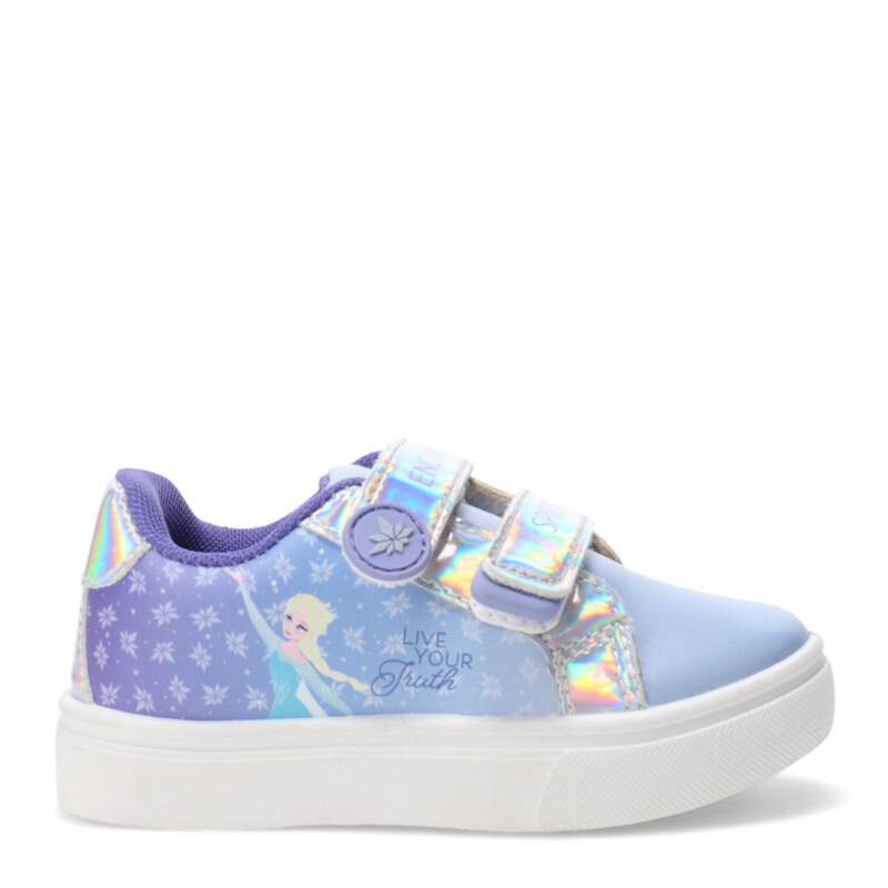 Championes de Niños Disney Frozen c/Velcros Celeste - Purpura - PLateado