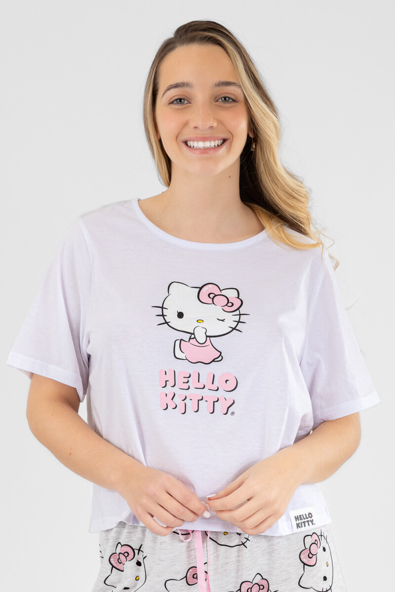 Hk pink bow pijama Gris