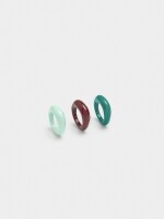 Set De Anillos De Resina multicolor
