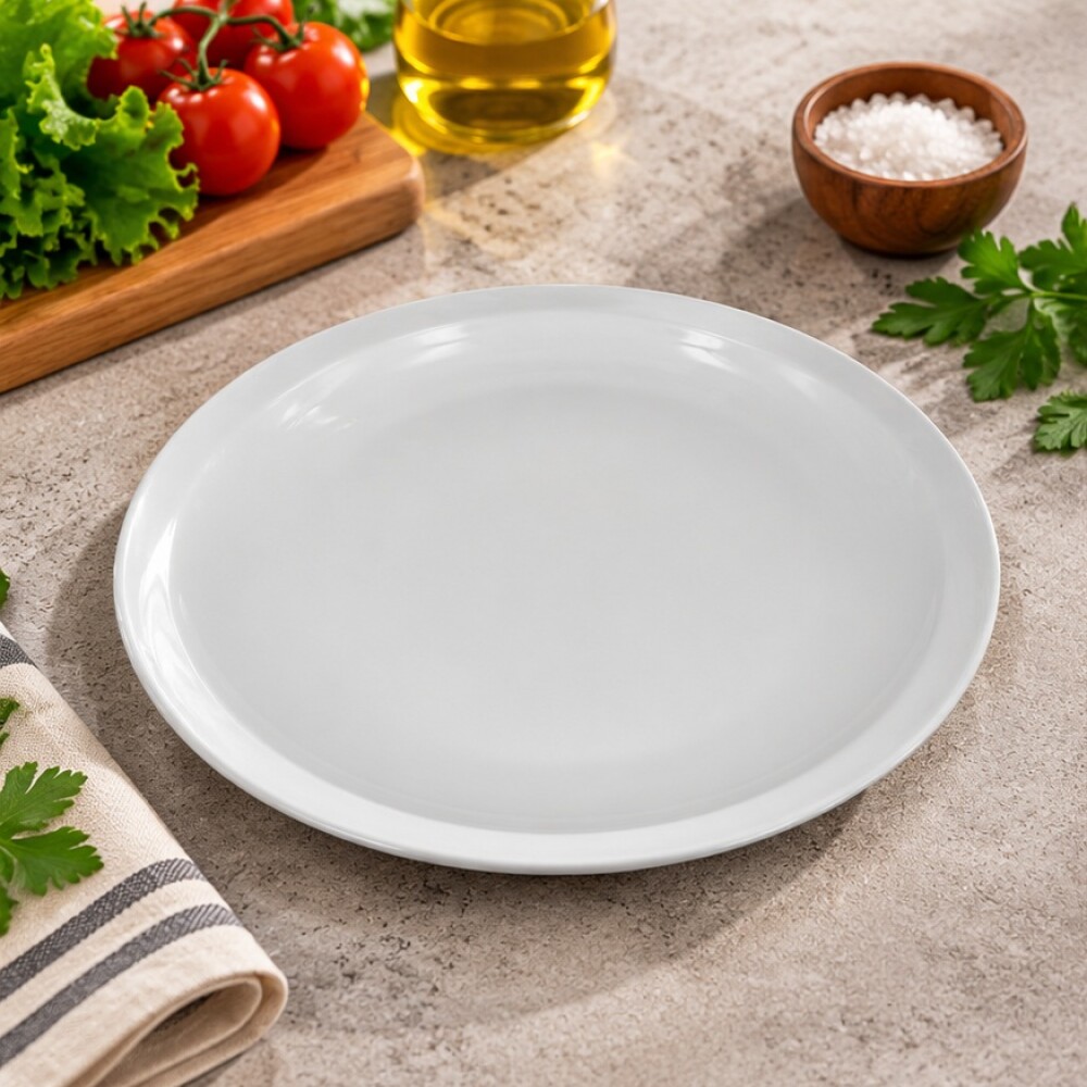 Plato llano blanco 28 cms ala fina. M. F-52 Plato llano blanco 28 cms ala fina. M. F-52