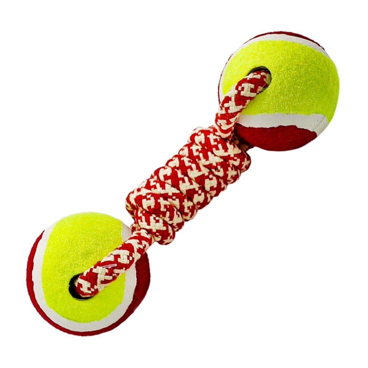 Juguete Perro Pelotas Tenis Cuerda Soga Trenzada Mascotas - Variante Color Rojo 
