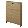Zapatero Organizador Vertical De 3 Estantes Madera Clara