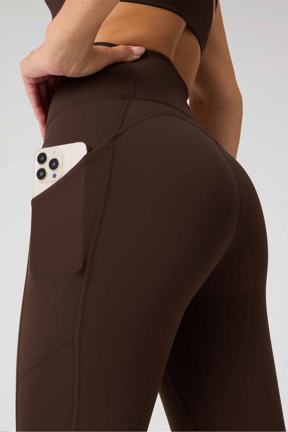 Leggings Oasis PureLuxe High-Waisted Mujer Cacao