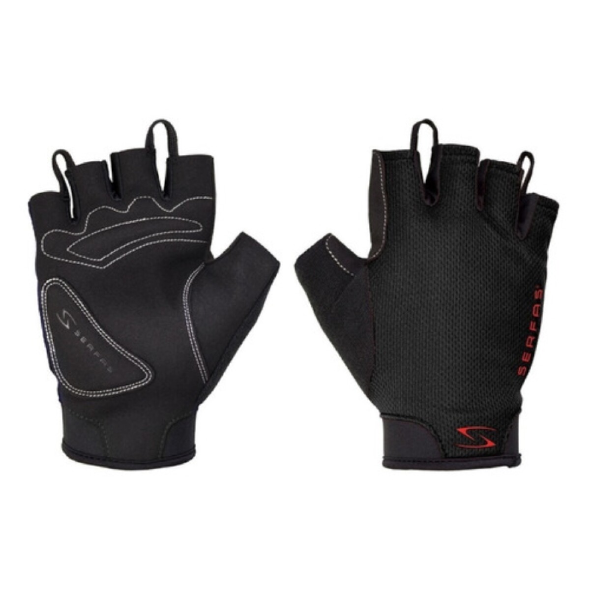 Guantes Ciclista Cortos Serfas Starter - Negro 