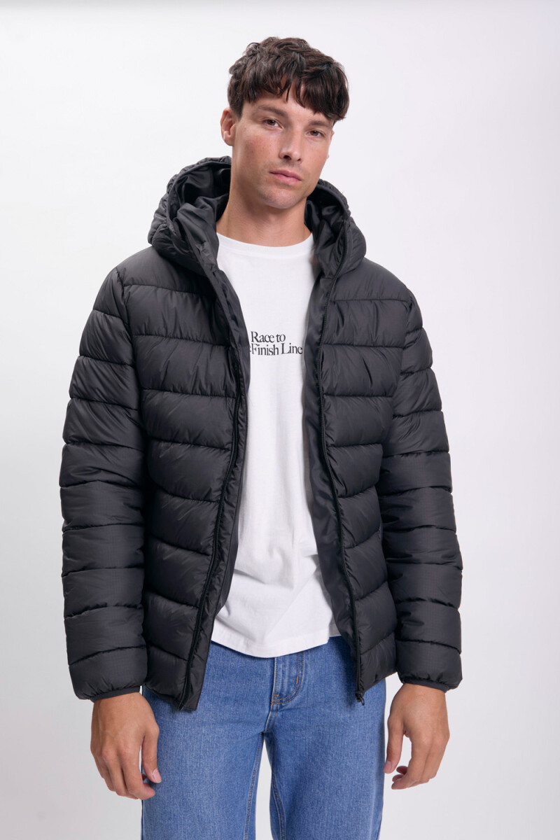 Campera capitoneada - Negro 