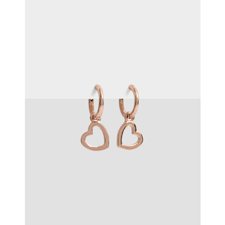 Argollas Con Dije Bañado En Oro Rosa Dorado Oro Rosa